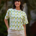 Jal Ki Raani Hand Block Printed T-shirt