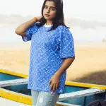 100% Cotton Hand Block Printed Boyfriend T-shirt