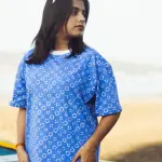 100% Cotton Hand Block Printed Boyfriend T-shirt