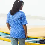 100% Cotton Hand Block Printed Boyfriend T-shirt